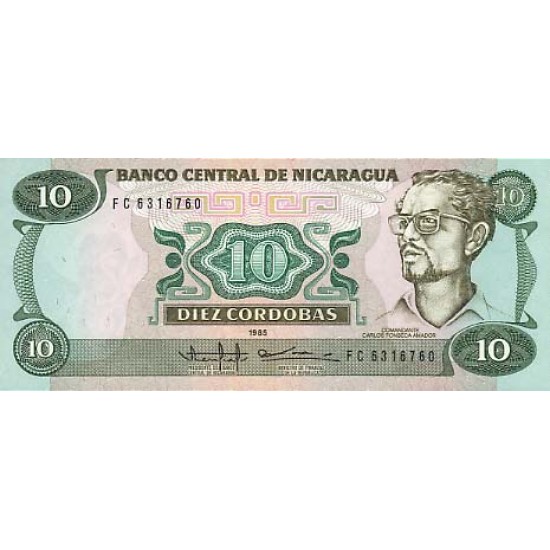1985 - Nicaragua P151 10 Cordobas banknote 1985 - Nicaragua P151 10 Cordobas banknote