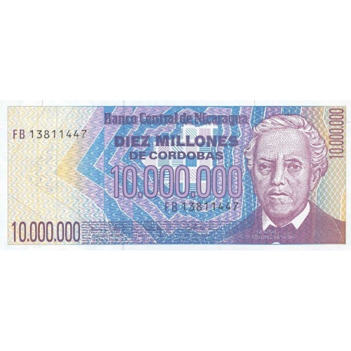 1990 - Nicaragua P166 10,000,000 Cordobas banknote