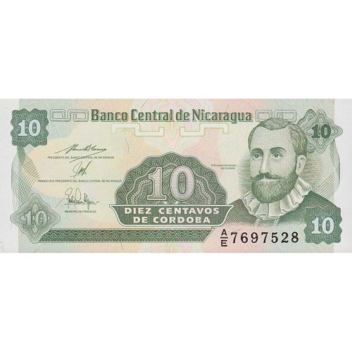 1991 - Nicaragua PIC 169 billete de 10 Centavos S/C