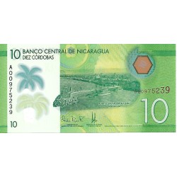 2014 - Nicaragua PIC 209a 10 Cordobas banknote UNC