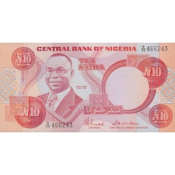 2009 - Nigeria PIC 25c       10 Nairas banknote