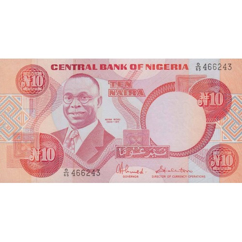 2009 - Nigeria pic 25c billete de 10 Nairas