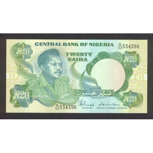 2001 - Nigeria pic 26c billete de 20 Nairas