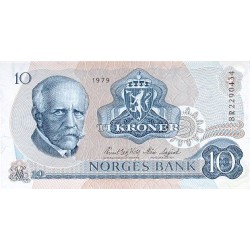 1984 -  Norway   Pic 36c            10 kroner banknote