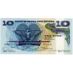 1985 - Papua P7 billete de10 Kina