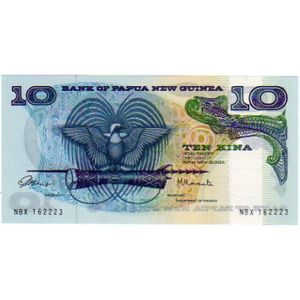 1985 - Papua P7 10 Kina  banknote
