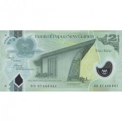 2007 -  Papua P28 2 Kina banknote (Plastic)