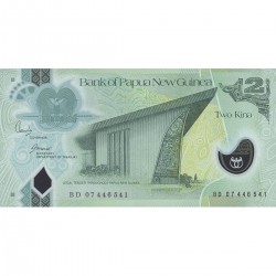 2007 - Papua P28 billete de 2 Kina (Plástico)