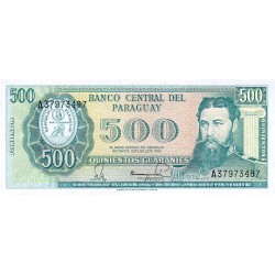 1952 - Paraguay P206 billete de 500 Guaraníes