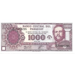 2003 - Paraguay PIC 214c 1,000 Guaranies banknote UNC 2003 - Paraguay PIC 214c 1,000 Guaranies banknote UNC