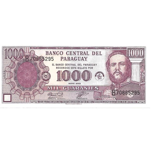 2003 - Paraguay PIC 214c billete de 1.000 Guaraníes S/C