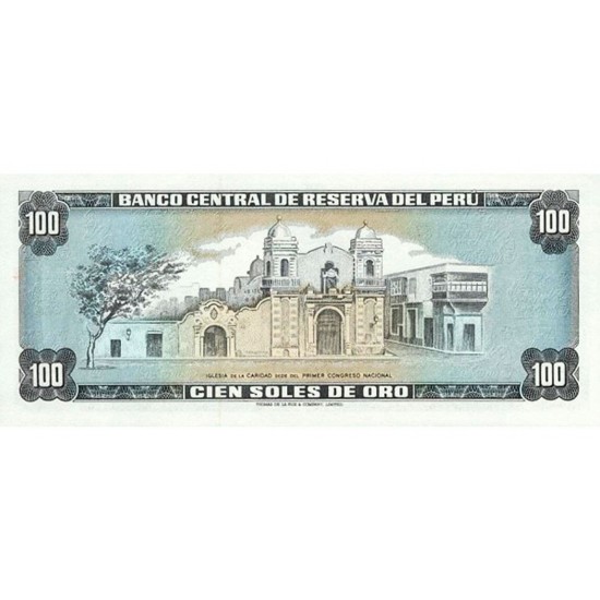 1975 - Peru P108 100 Soles Oro banknote 1975 - Peru P108 100 Soles Oro banknote