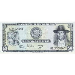 1977 - Perú PIC 113 billete de 50 Soles Oro S/C