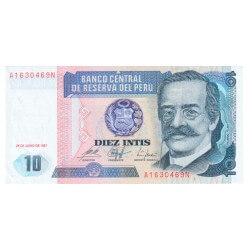 1987 - Perú PIC 129 billete de 10 Intis S/C 1987 - Perú PIC 129 billete de 10 Intis S/C