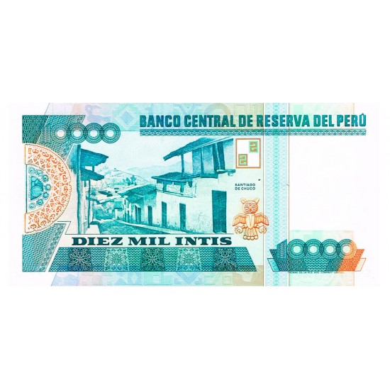 1988 - Peru P140 10,000 Intis banknote 1988 - Peru P140 10,000 Intis banknote