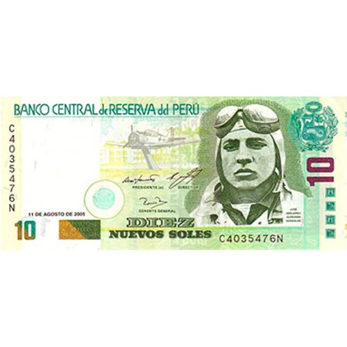 2005 - Perú P179a billete de 10 Nuevos Soles