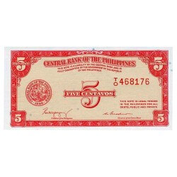 1949 - Philippines P126a 5 Cents banknote