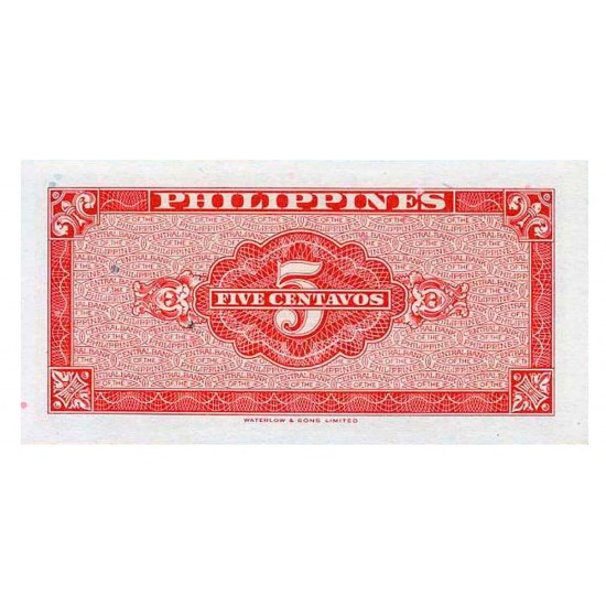 1949 - Philippines P126a 5 Cents banknote 1949 - Philippines P126a 5 Cents banknote
