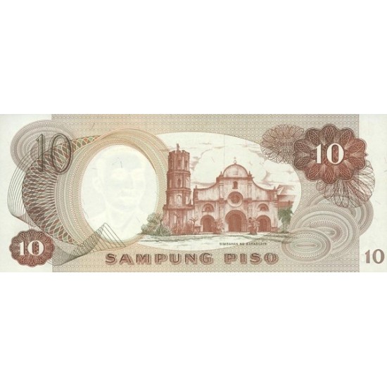 1969 - Philippines P144b 10 Piso banknote 1969 - Philippines P144b 10 Piso banknote