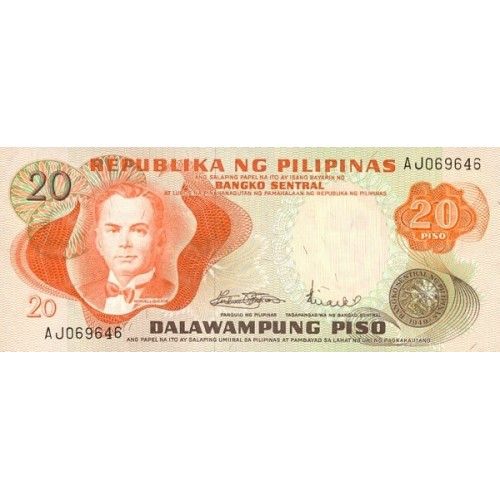 1970 - Filipinas P150 billete de 20 Piso