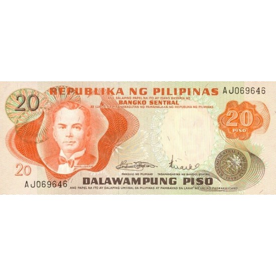 1970 - Philippines P150 20 Piso banknote 1970 - Philippines P150 20 Piso banknote
