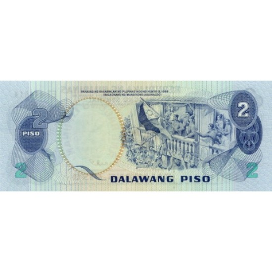 1970 - Philippines P152a 2 Piso banknote 1970 - Philippines P152a 2 Piso banknote