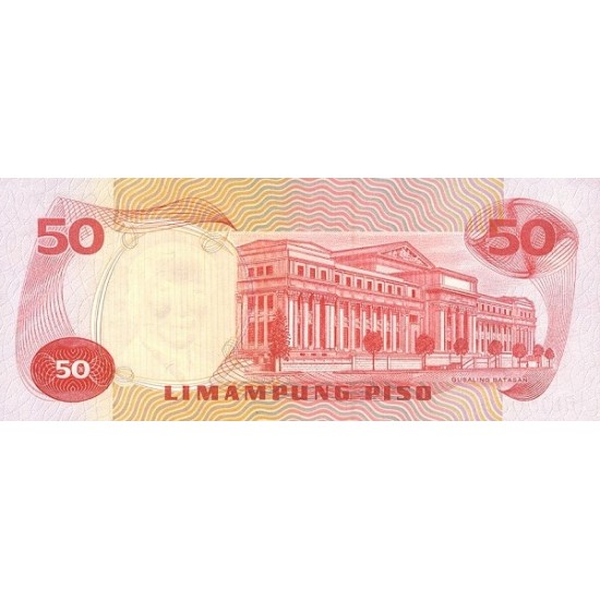 1970 - Philippines P156a 50 Piso banknote 1970 - Philippines P156a 50 Piso banknote