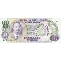 1970 - Filipinas P157b billete de 100 Piso