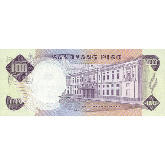 1970 - Philippines P157b 100 Piso banknote 1970 - Philippines P157b 100 Piso banknote