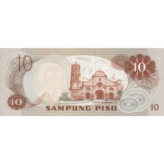 1978 - Philippines P161a 10 Piso banknote 1978 - Philippines P161a 10 Piso banknote
