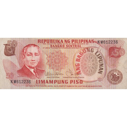 1978 - Filipinas P163b billete de 50 Piso