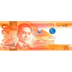 2012 - Philippines PIC 206a 20 Pisos banknote UNC 2012 - Philippines PIC 206a 20 Pisos banknote UNC