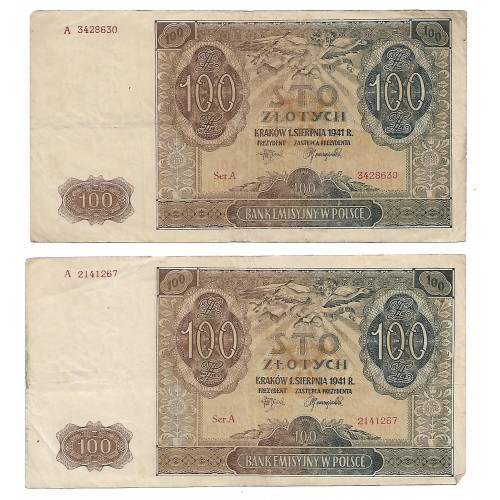 1941 - Polonia PIC 103 billete de 100 Zlotych MBC