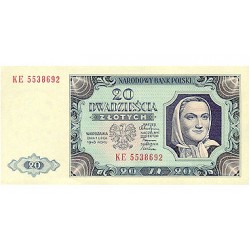 1948 - Polonia PIC 137 billete de 20 Zlotych