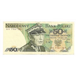 1988 - Poland PIC 142c  50 Zlotych  banknote XF