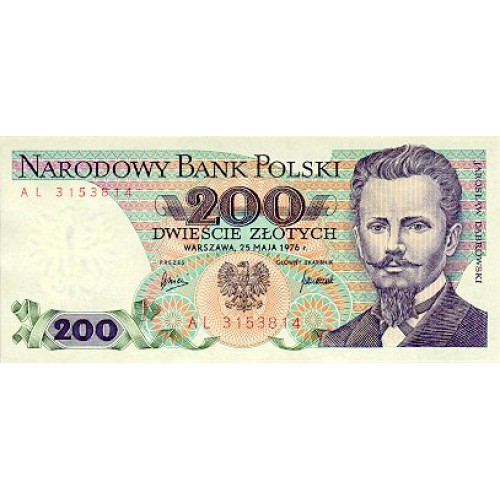 1988 - Poland PIC 144c 200 Zlotych banknote