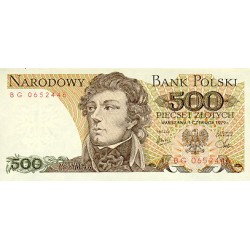 1982 - Polonia PIC 145d  billete de 500 Zlotych