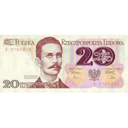 1982 - Polonia PIC 149b billete de 20 Zlotych