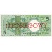 1990 - Polonia PIC 166       billete de  5 Zlotych