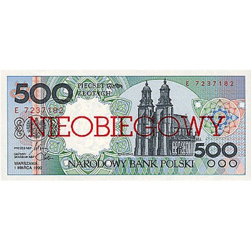 1990 - Poland PIC 172 500 Zlotych banknote