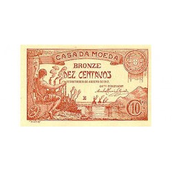1917 - Portugal  Pic 96           10 Centavos banknote