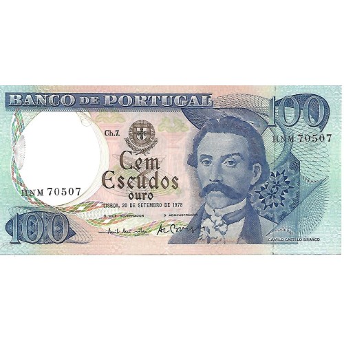 1978 - Portugal PIC 169b billete de 100 Escudos EBC