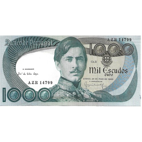 1968 - Portugal 1.000 Escudos banknote PIC 175a UNC