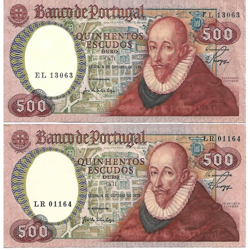 1979 - Portugal PIC 177a billete de 500 Escudos EBC