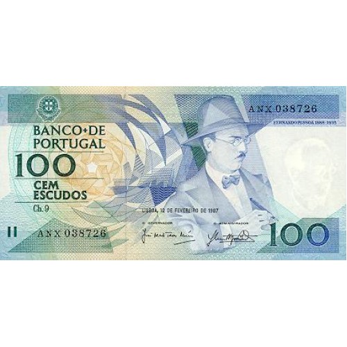 1988 - Portugal  Pic 179f              billete de 100 Escudos