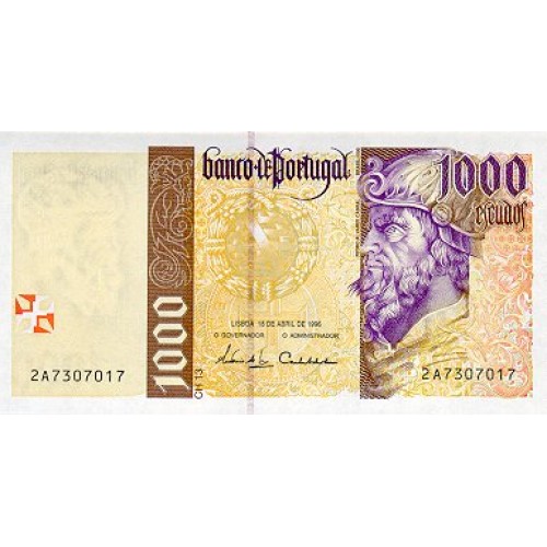 1996 - Portugal  Pic 188b             billete de 1.000 Escudos