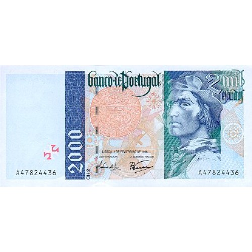 1996 - Portugal  Pic 189b             billete de 2.000 Escudos