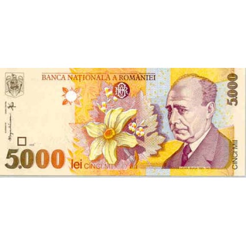 1998 - Rumania   Pic  107            billete de 5.000 Lei