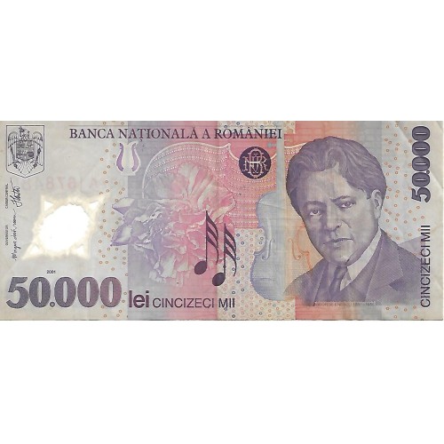 2001 - Rumania PIC 113 billete de 50.000 Lei EBC