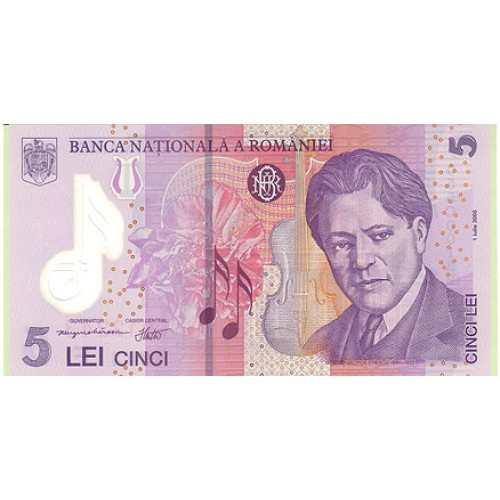 2005 - Romania 5 Lei banknote PIC 118b UNC